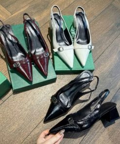 Giày Slingback Mũi Nhọn — Sandal Quai Hậu Cao Cấp 2025