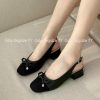 Giày slingback mũi vuông nơ bướm