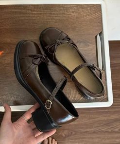 Giày Mary Jane nơ bướm đế chunky