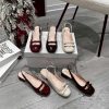 Giày slingback mũi vuông nơ đôi — bộ sưu tập Giáng Sinh